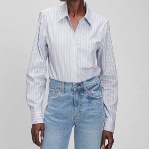GAP The Classic button front striped cotton shirt